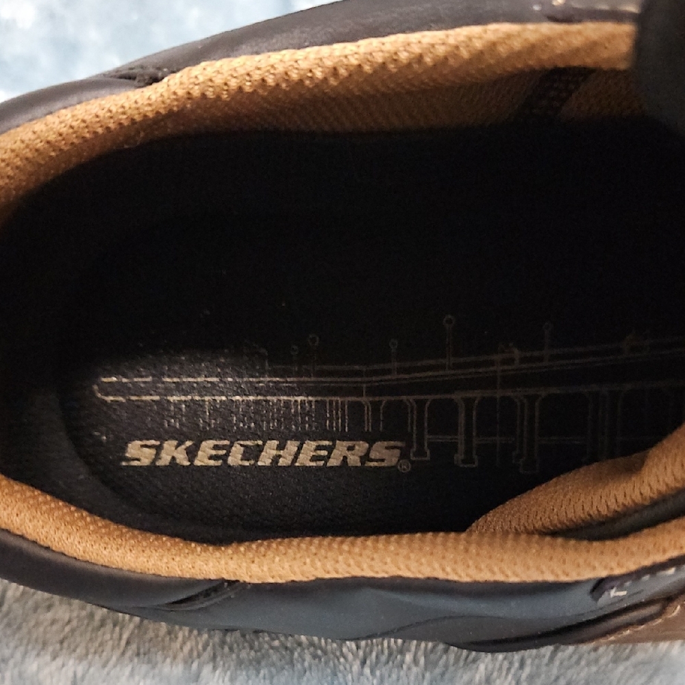 Skechers Black and Brown Athletic Shoes with Comfort Padding - Picture 2 of 5